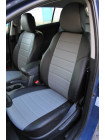 Модельные авточехлы для KIA Sportage III (2010-2015) из экокожи Premium, черный+серый