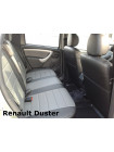 Модельные авточехлы для Renault Duster (2010-2015) из экокожи Premium, черный+серый