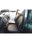 Модельные авточехлы для Renault Logan (2004-2014) из экокожи Premium, черный Модельные авточехлы для Renault Logan (2004-2014) из экокожи Premium, черный