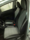 Модельные авточехлы для Suzuki Vitara (2015-н.в.) из экокожи Premium, черный+серый