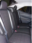 Модельные авточехлы для Toyota Corolla (2013-н.в.) из экокожи Premium, черный