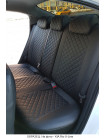 Модельные авточехлы для Honda CR-V III (2006-2012) из экокожи Premium 3D ромб, черный