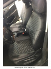 Модельные авточехлы для Honda CR-V III (2006-2012) из экокожи Premium 3D ромб, черный
