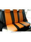Модельные авточехлы для Honda CR-V (2006-2012) из экокожи Premium, черный+оранжевый