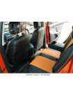 Модельные авточехлы для Toyota Land Cruiser Prado 120 (2002-2009) из экокожи Premium, черный+оранжевый Модельные авточехлы для Toyota Land Cruiser Prado 120 (2002-2009) из экокожи Premium, черный+оранжевый