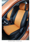 Модельные авточехлы для Volkswagen Golf IV (1997-2004) из экокожи Premium, черный+оранжевый