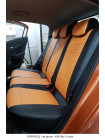 Модельные авточехлы для Honda CR-V (2006-2012) из экокожи Premium, черный+оранжевый