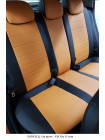Модельные авточехлы для Honda CR-V (2006-2012) из экокожи Premium, черный+оранжевый