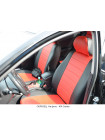 Модельные авточехлы для Honda CR-V (2006-2012) из экокожи Premium, черный+красный