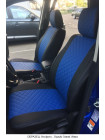 Модельные авточехлы для KIA Soul (2014-н.в.) из экокожи Premium 3D ромб, черный+синий Модельные авточехлы для KIA Soul (2014-н.в.) из экокожи Premium 3D ромб, черный+синий
