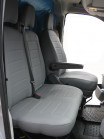 Модельные авточехлы для Peugeot Boxer (2006-н.в.) 3 места из экокожи Premium, серый