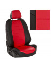 Модельные авточехлы для Honda CR-V (2006-2012) из экокожи Premium, черный+красный