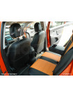 Модельные авточехлы для Hyundai Elantra V MD (2010-2016) из экокожи Premium, черный+оранжевый