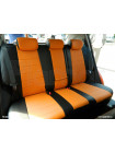 Модельные авточехлы для Hyundai Elantra V MD (2010-2016) из экокожи Premium, черный+оранжевый