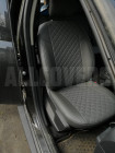Модельные авточехлы для Renault Duster (2015-н.в.) из экокожи Premium 3D ромб, серый Модельные авточехлы для Renault Duster (2015-н.в.) из экокожи Premium 3D ромб, серый